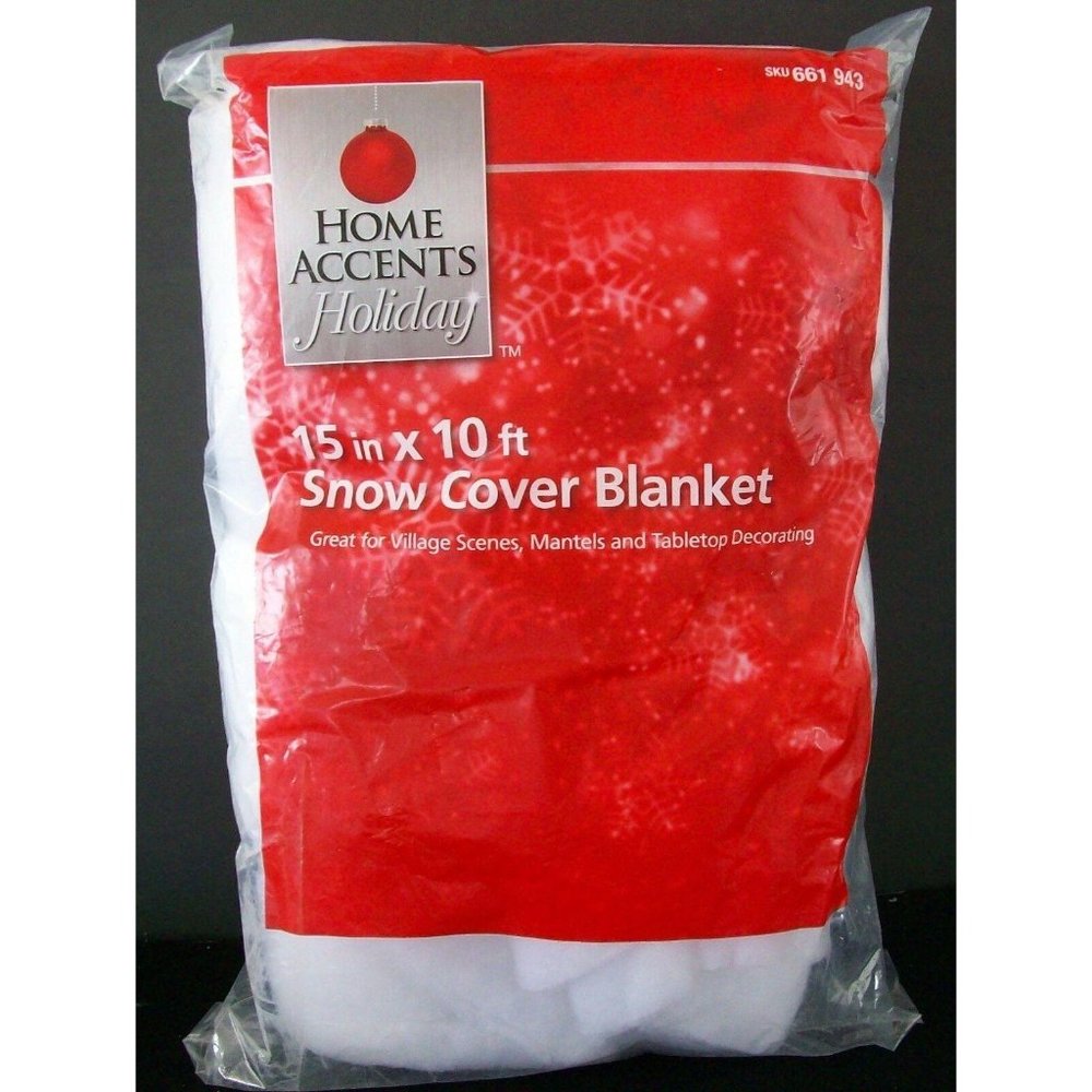Snow Cover Blanket 15" x 10' Home Accents Holiday Christmas Village Mantel Table